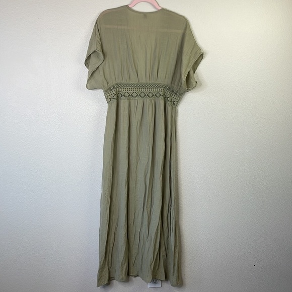 Fancyinn light green open front maxi cover up size S - Picture 2 of 5